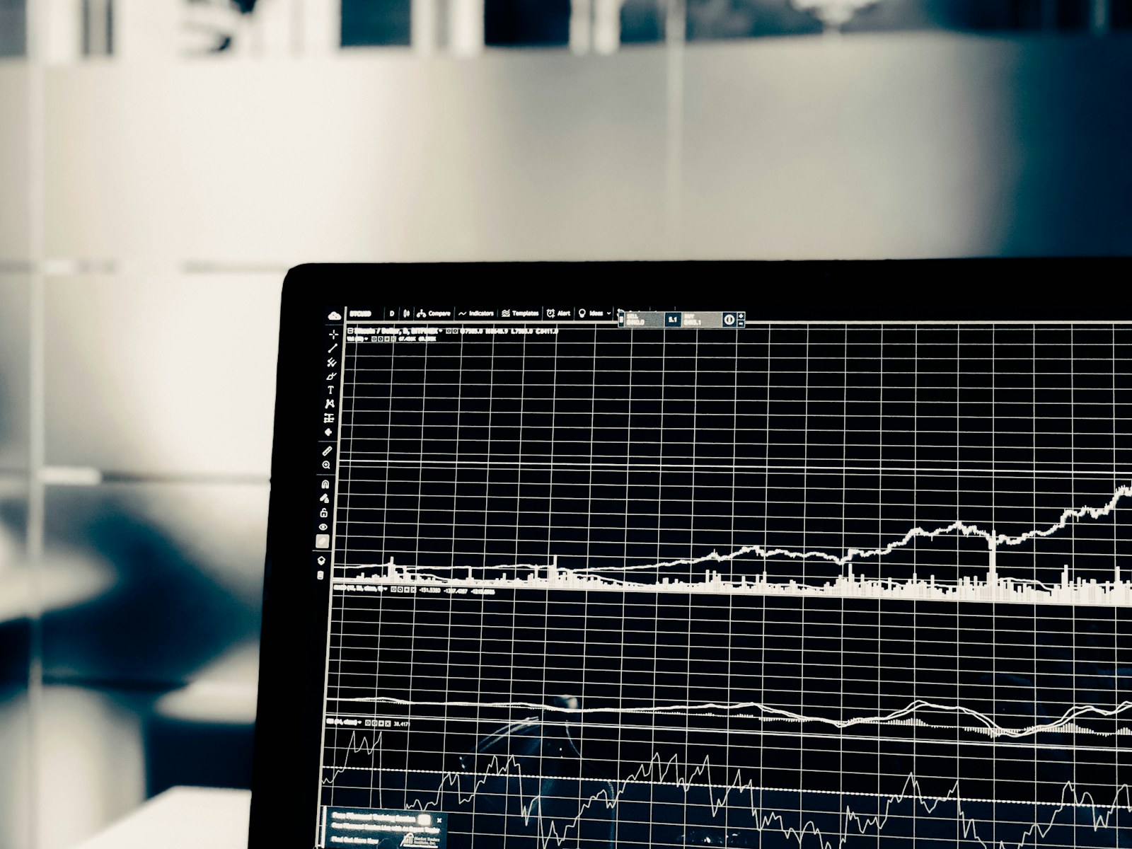 Data display representing AI strategy evaluation