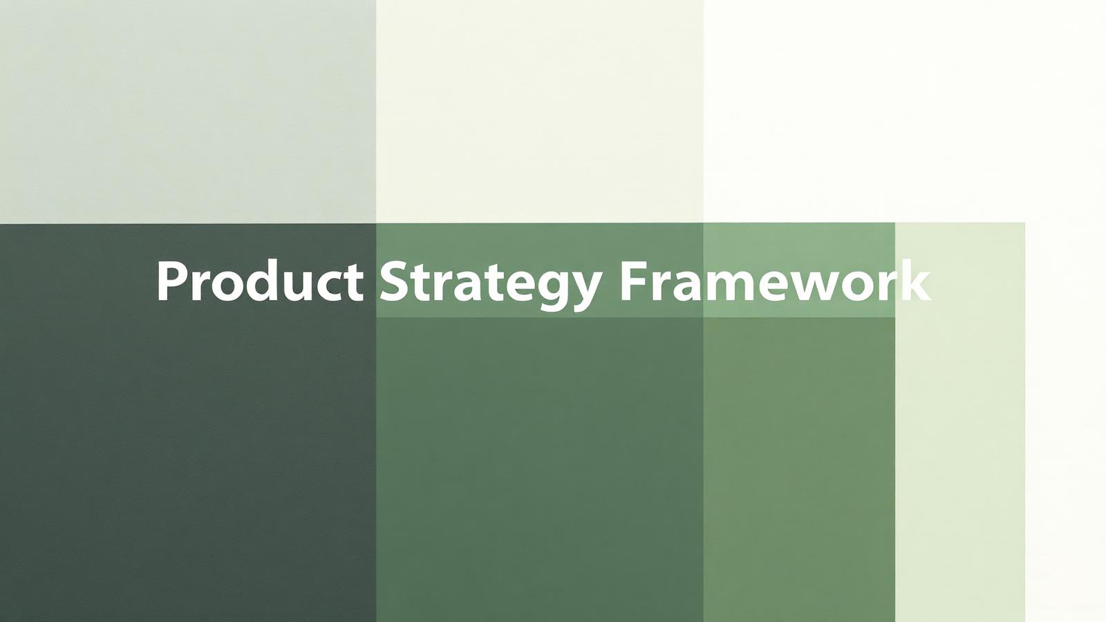 Abstract layered composition representing a product strategy framework.